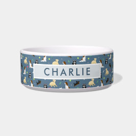 Écuelle Motif de chien bleu mignon et moderne