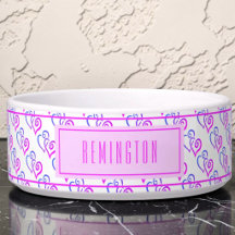 Motif de cœur lié rose bleu violet personnalisé