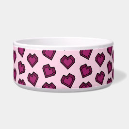 Écuelle Motif de coeur rose foncé mignon Magenta