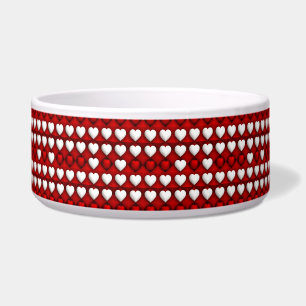 Écuelle Motif de cœur rouge et blanc