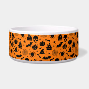 Écuelle Motif de Halloween orange et noir
