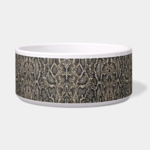 Écuelle motif de peau de serpent brun