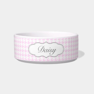 Écuelle Motif de pied-de-poule - rose en pastel
