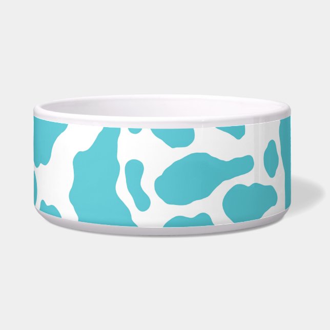 Écuelle Motif de Poster de animal de points de vache bleu  (Devant)