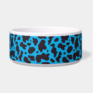 Écuelle Motif de vache noir et bleu Imprimer