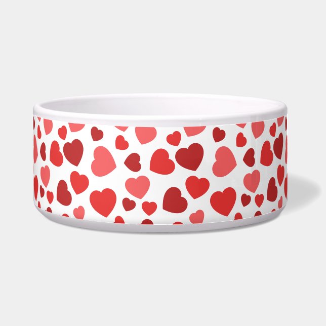 Écuelle Motif Des Coeurs, Coeurs Rouges, Motif Des Coeurs (Devant)