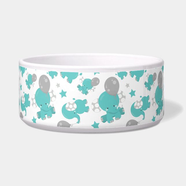 Écuelle Motif Des Eléphants Bleus, Eléphants Mignons, Étoi (Devant)