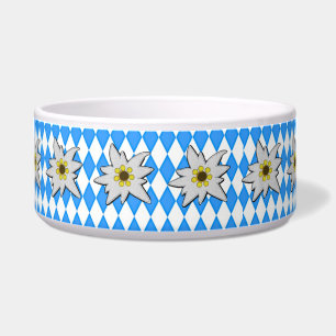Écuelle Motif Diamant bleu et blanc avec Edelweiss