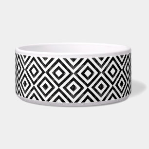 Écuelle Motif Diamants d'aquarelle noir et blanc