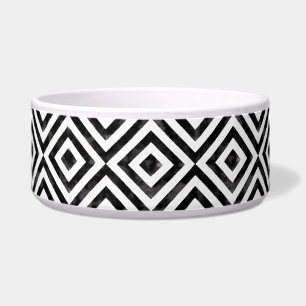 Écuelle Motif Diamants d'aquarelle noir et blanc