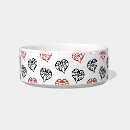 Écuelle Motif doux rouge et noir Blazing Heart