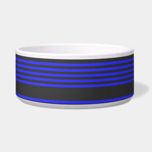 Écuelle Motif électrique bleu et charbon cinq bandes
