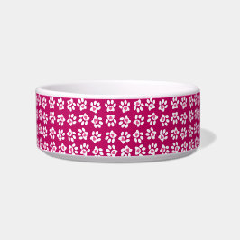 Écuelle Motif Empreinte de patte de coeur rose Valentine