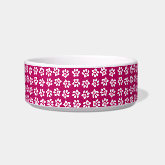 Écuelle Motif Empreinte de patte de coeur rose Valentine