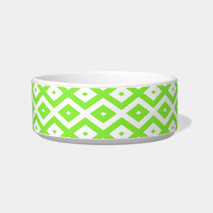 Écuelle Motif en diamant vert et blanc