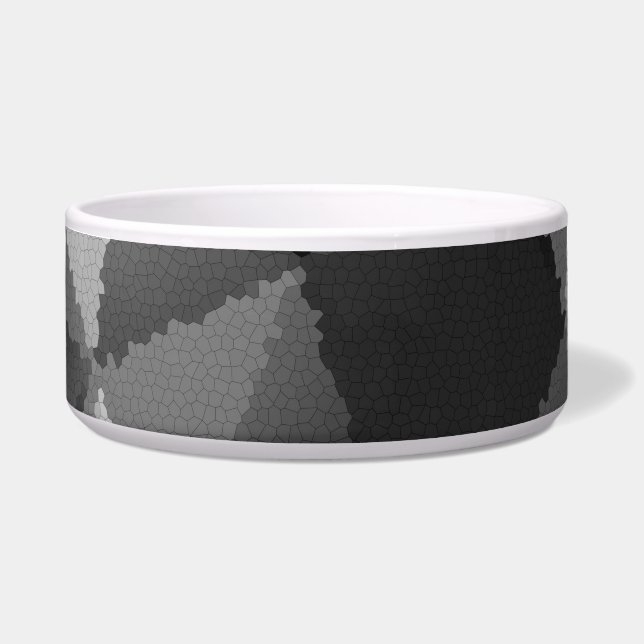 Écuelle Motif en mosaïque noire et blanche (Devant)
