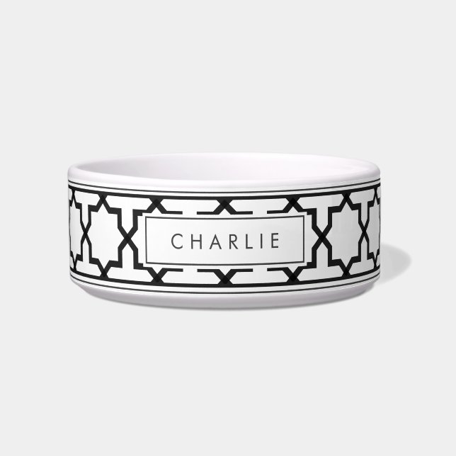 Écuelle Motif étoile noir et blanc fantomatique personnali (Devant)