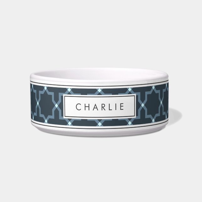 Écuelle Motif étoile personnalisé gris charbon et blanc (Devant)