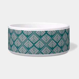 Écuelle Motif feuille carré Turquoise neutre