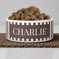 Motif rayures brunes modernes animal de compagnie 