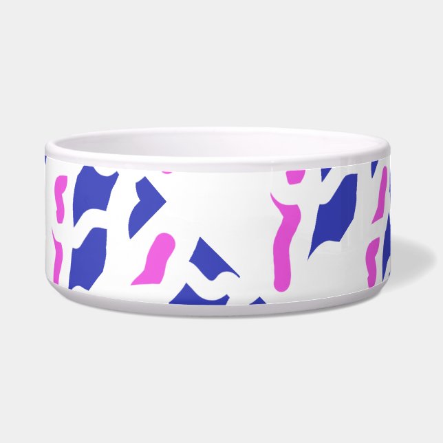 Écuelle Motif royal bleu et rose (Devant)