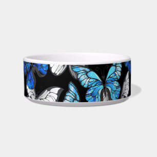 Écuelle Motif sans couleur foncée avec papillons bleus Mor