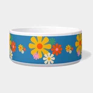 Écuelle Motif super de couleur florale rétro