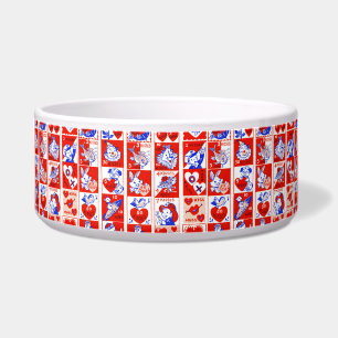 Écuelle Motif timbre de la Saint-Valentin vintage des anné