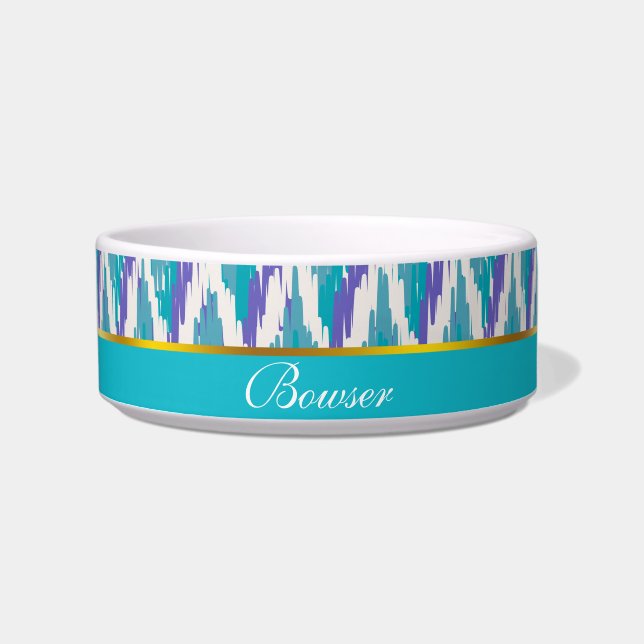 Écuelle motif turquoise et Amethyst iKat ZigZag (Devant)
