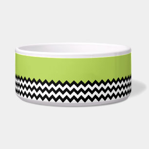 Écuelle Motif Zigzag noir et blanc, Chevron, Vert