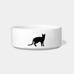 Écuelle Mystique Féline : Une Silhouette de Chat Élégante