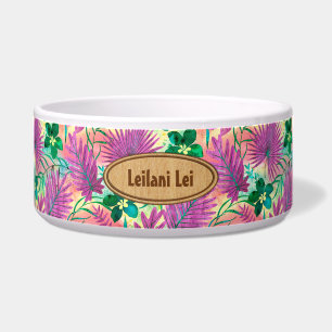 Écuelle Nalani Hawaiian Tropical Garden Monogramme Fuchsia