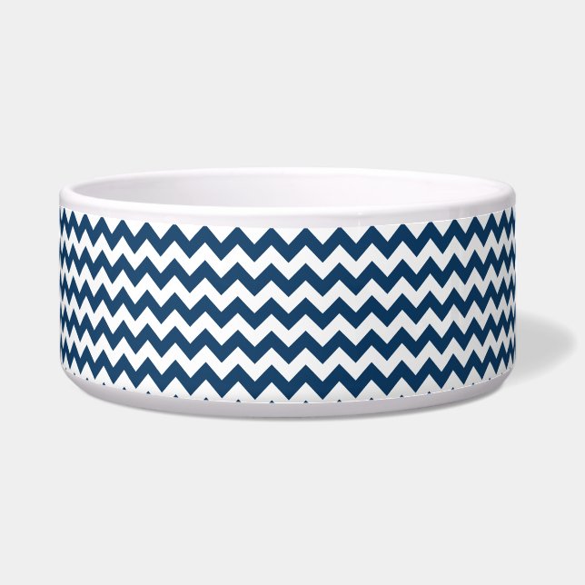 Écuelle Navy Zigzag, Navy Chevron, Motif géométrique (Devant)