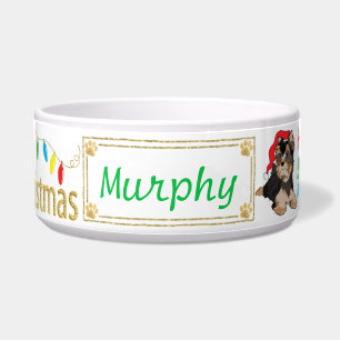Écuelle Noël Bol à Nourriture pour Chien Mignon Pelucheux