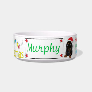 Écuelle Noël Dachshund Pet Bowl Furry Little Xmas/Med