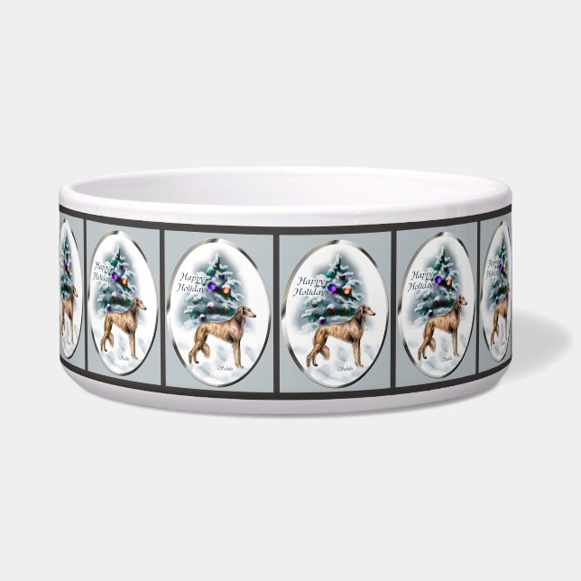Écuelle Noël saluki (Devant)