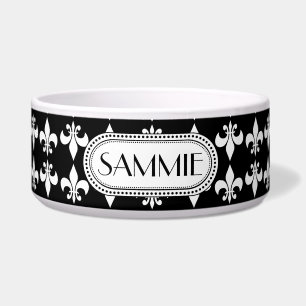 Écuelle Noircissez le motif de White Fleur de Lis