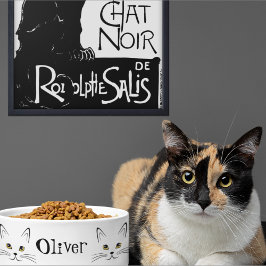 Écuelle Nom personnalisé de la face du chat