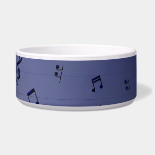 Écuelle Notes musicales - Navy Ceramic Pet Bowl