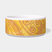 Orange et or lumineux Paisley