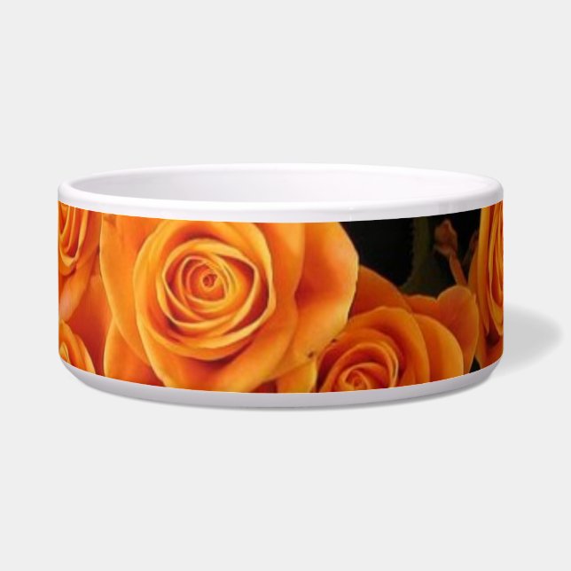 Écuelle Orange Rose pour animaux (Devant)