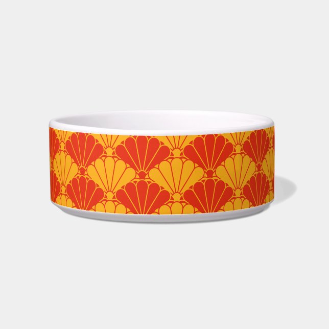 Écuelle Oriental Rouge Jaune Kiku Chrysanthemum Mon Motif (Gauche)
