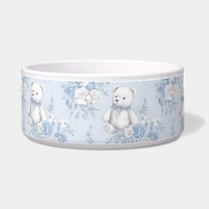 Écuelle Ornement floral bleu français et ours