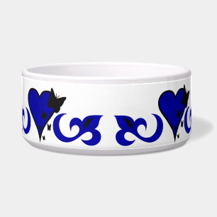 Écuelle Ornements Coeur arc-en-ciel avec papillon et Lily