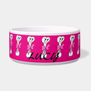 Écuelle Os mignons avec vaches roses céramique poêle Bowl