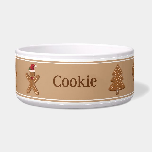 Écuelle Pain D'Épice Brown Cookies De Noël Avec Un Nom (Devant)