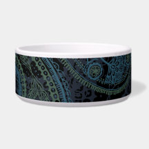 Paisley de turquoise, bleu et vert romantique