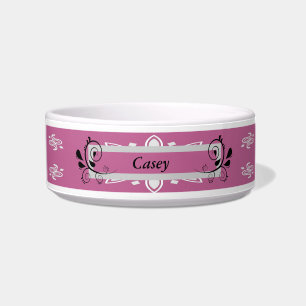 Écuelle Paisley rose mouchoir Style Personnalisé Pet Bowl