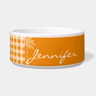 Écuelle Palmier d'été; En vichy orange foncé
