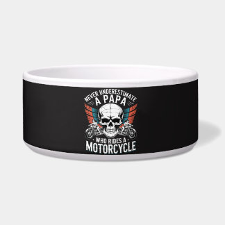 Écuelle Papa Motard Qui Conduit Une Moto